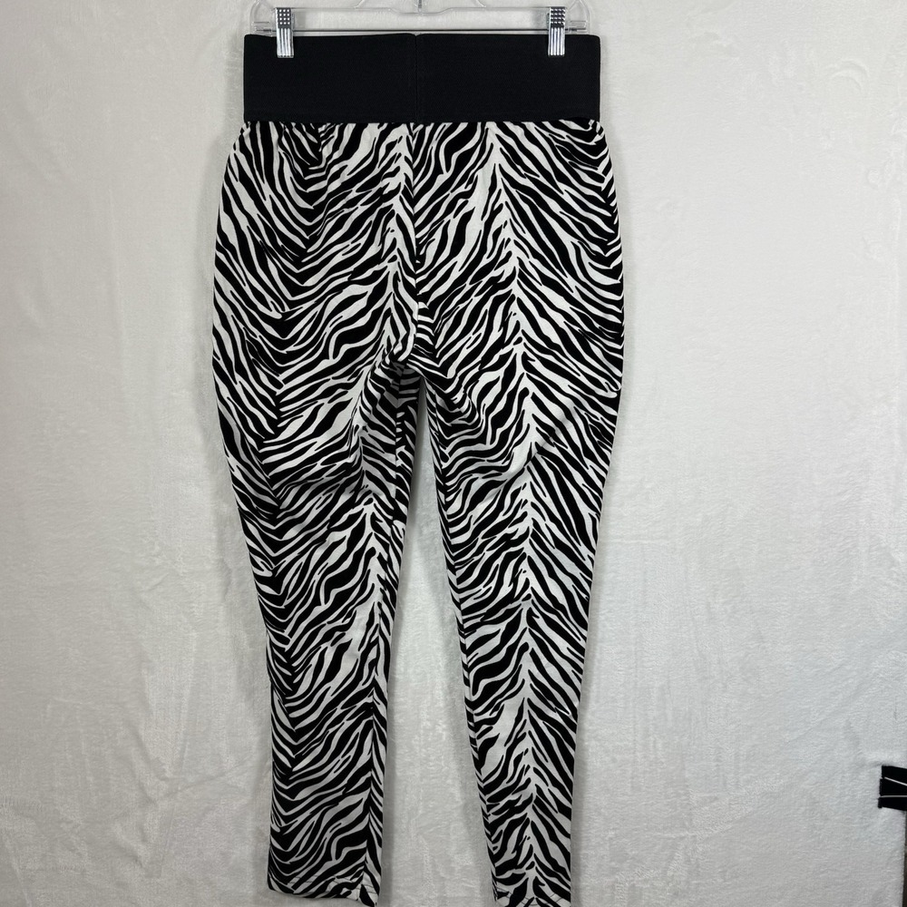 Zebra Velvet Burnout Size‎ Large Women's Leggings Mob Wife BB Jeans